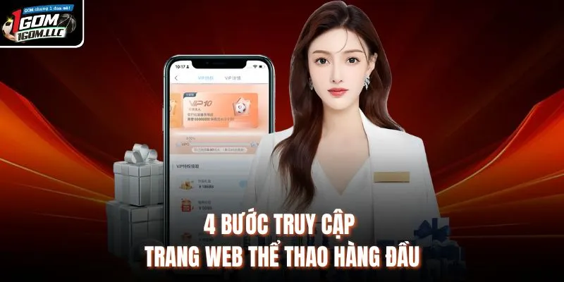 4 bước truy cập trang web thể thao hàng đầu